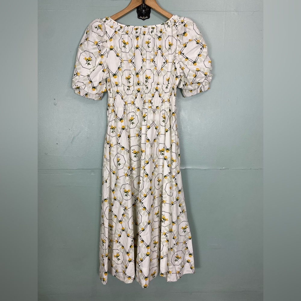Anthropologie Short Sleeve Midi Dress Sundress Floral  Small‎ - Picture 3 of 5